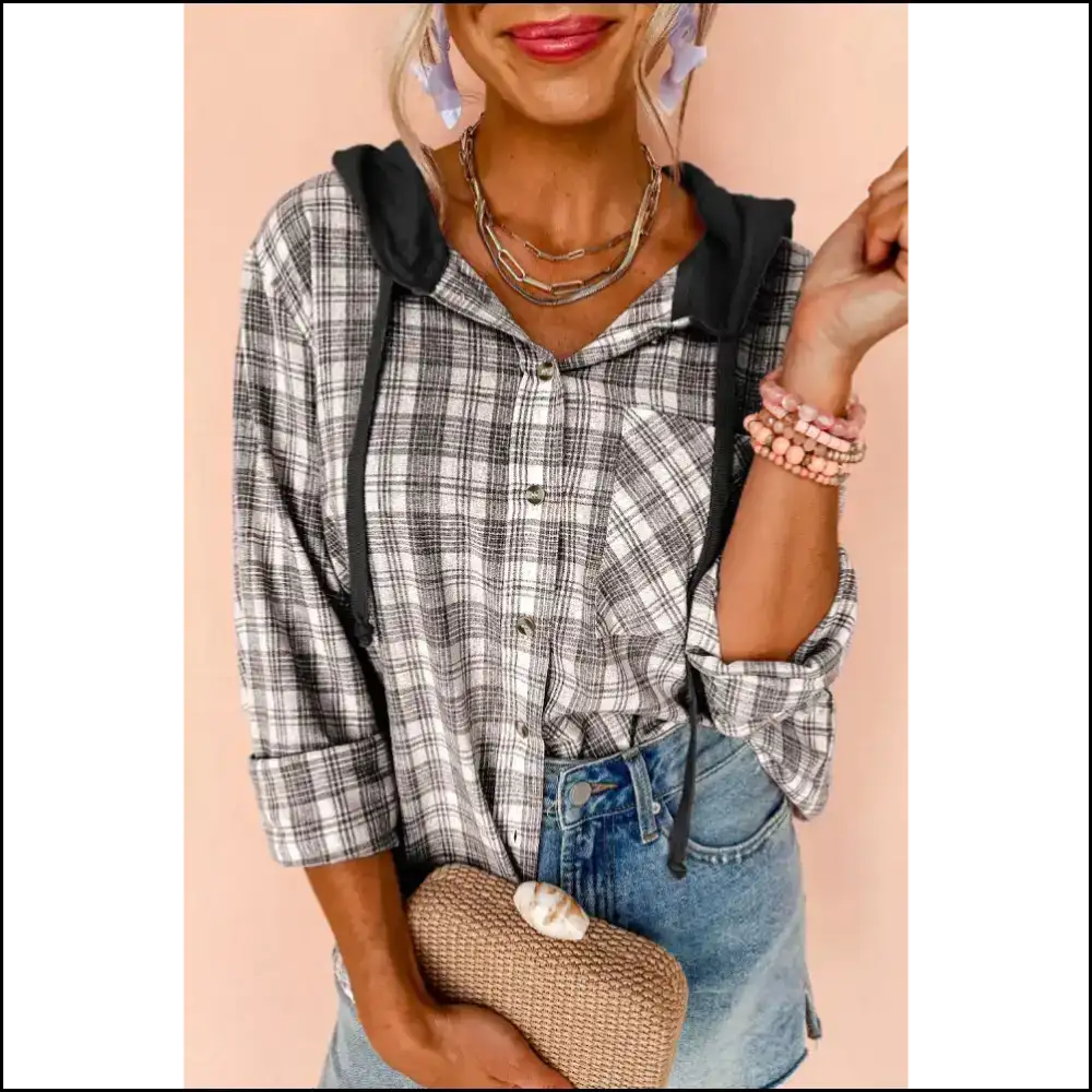 Green Checkered Print Shacket: Fab Check Yourself Before you Wreck Yourself! Needful Things 💚 - Jackets