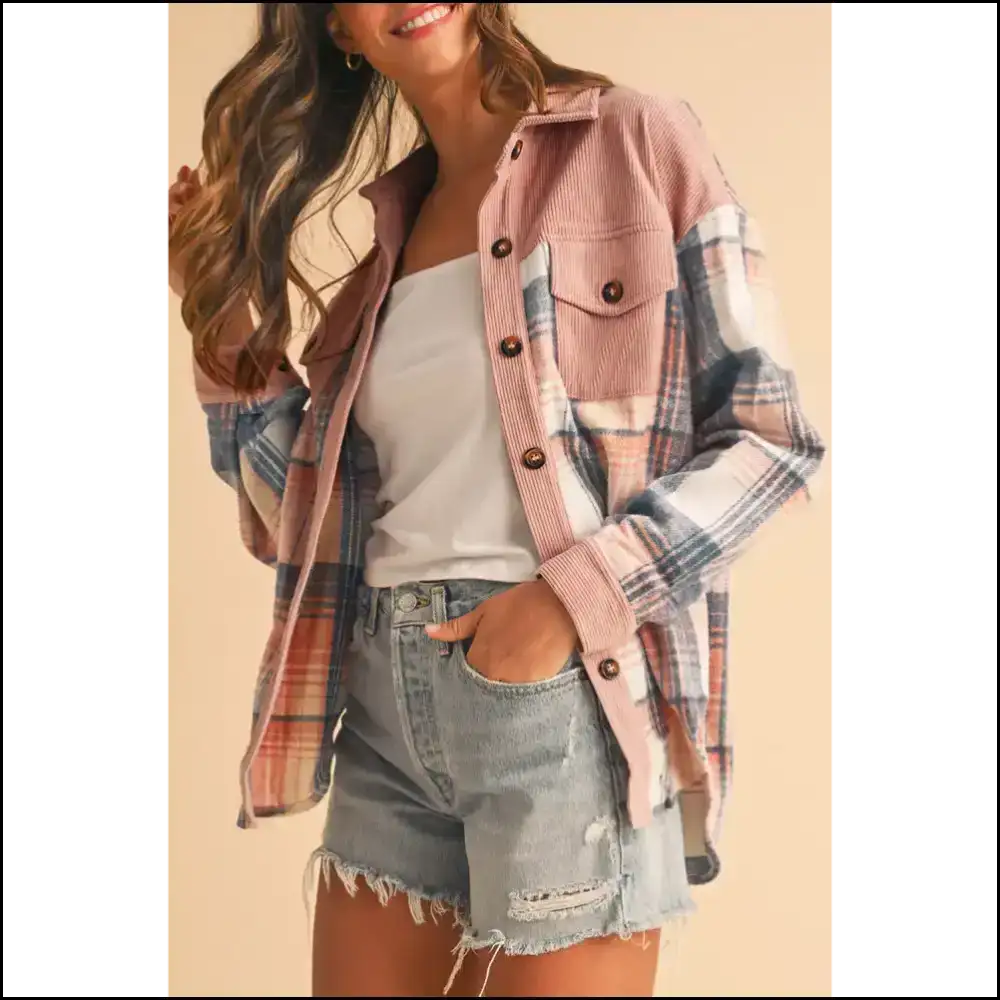 Pink Plaid Corduroy Shacket: so Fetch Needful Things π
- Jackets