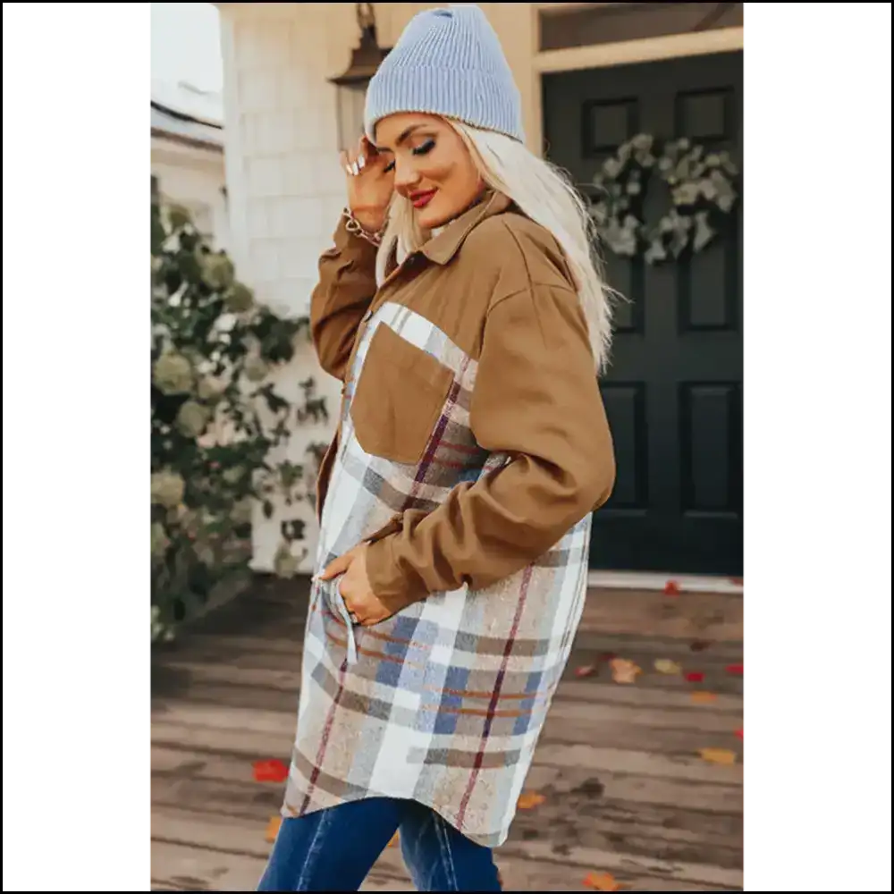 Khaki Plaid Patchwork Jacket: so Hot Right now π₯ Needful Things Jackets