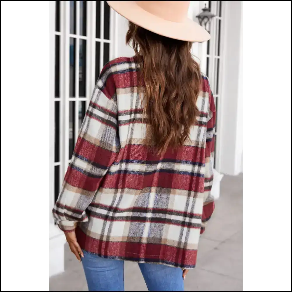 Needful Things: Chic Red Plaid Shirt Shacket Heartbreaker! ?️🔥 Jackets