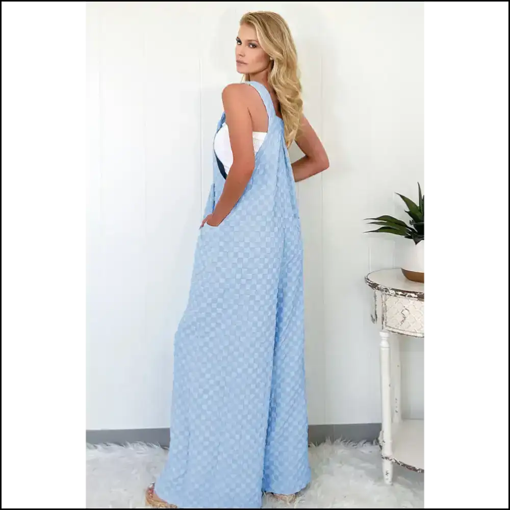 Beau Blue Checkered Jumpsuit: Overalls! Needful Things 😜 Jumpsuits