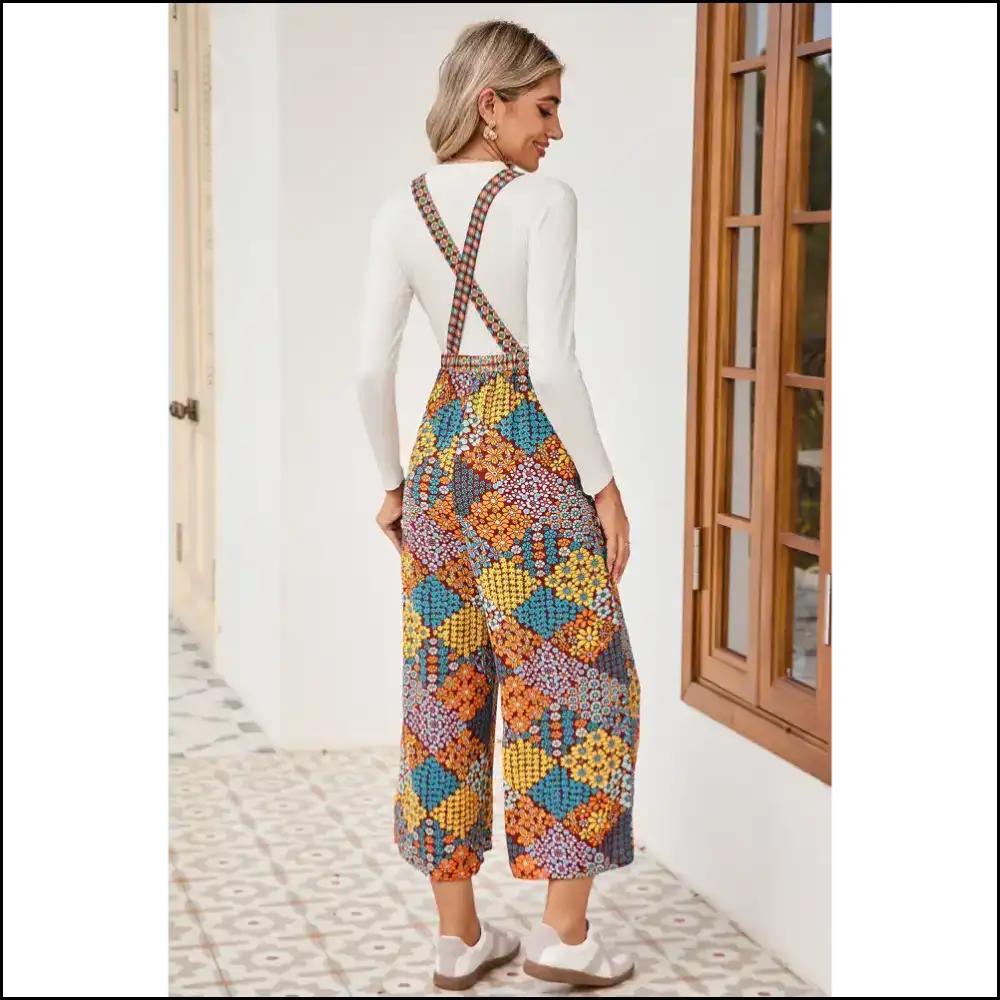 Boho Floral Print Jumpsuit: one Leg at a Time Fabulous! 🌼 Needful Things - Jumpsuits