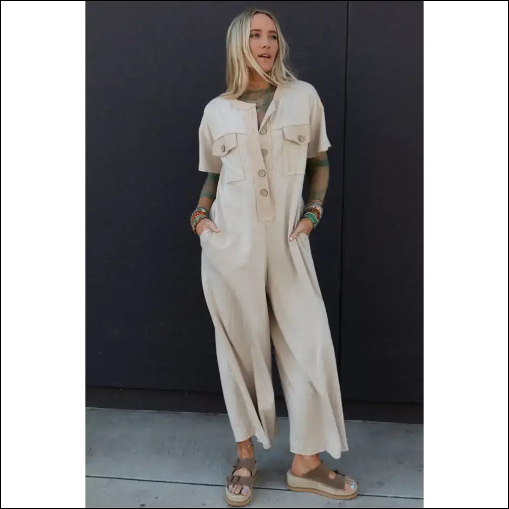 Jet Stream Patchwork Pocket Jumpsuit Jumpsuits