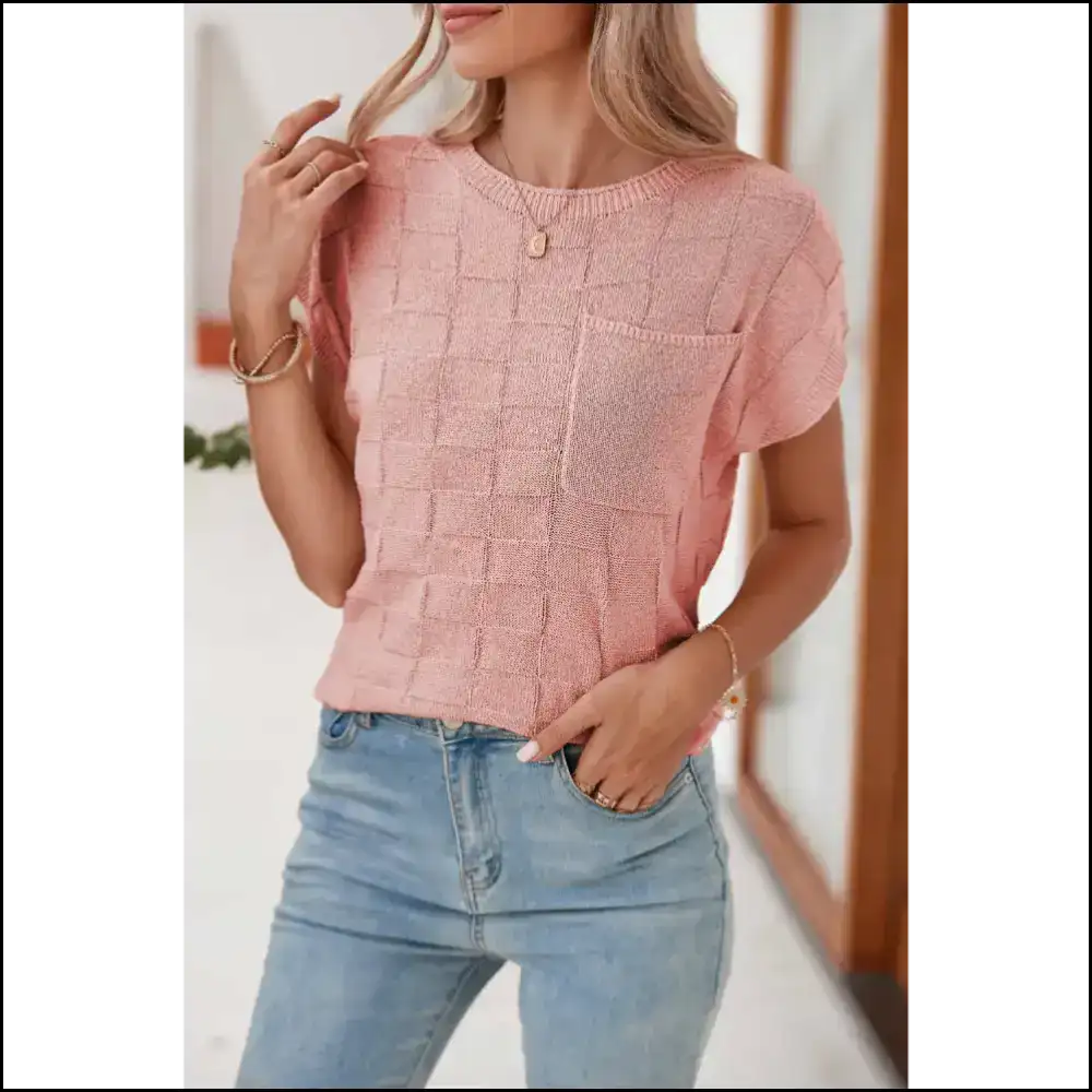 Black Lattice Textured Knit Baggy Top: Slay Queen! π Needful Things - Tops