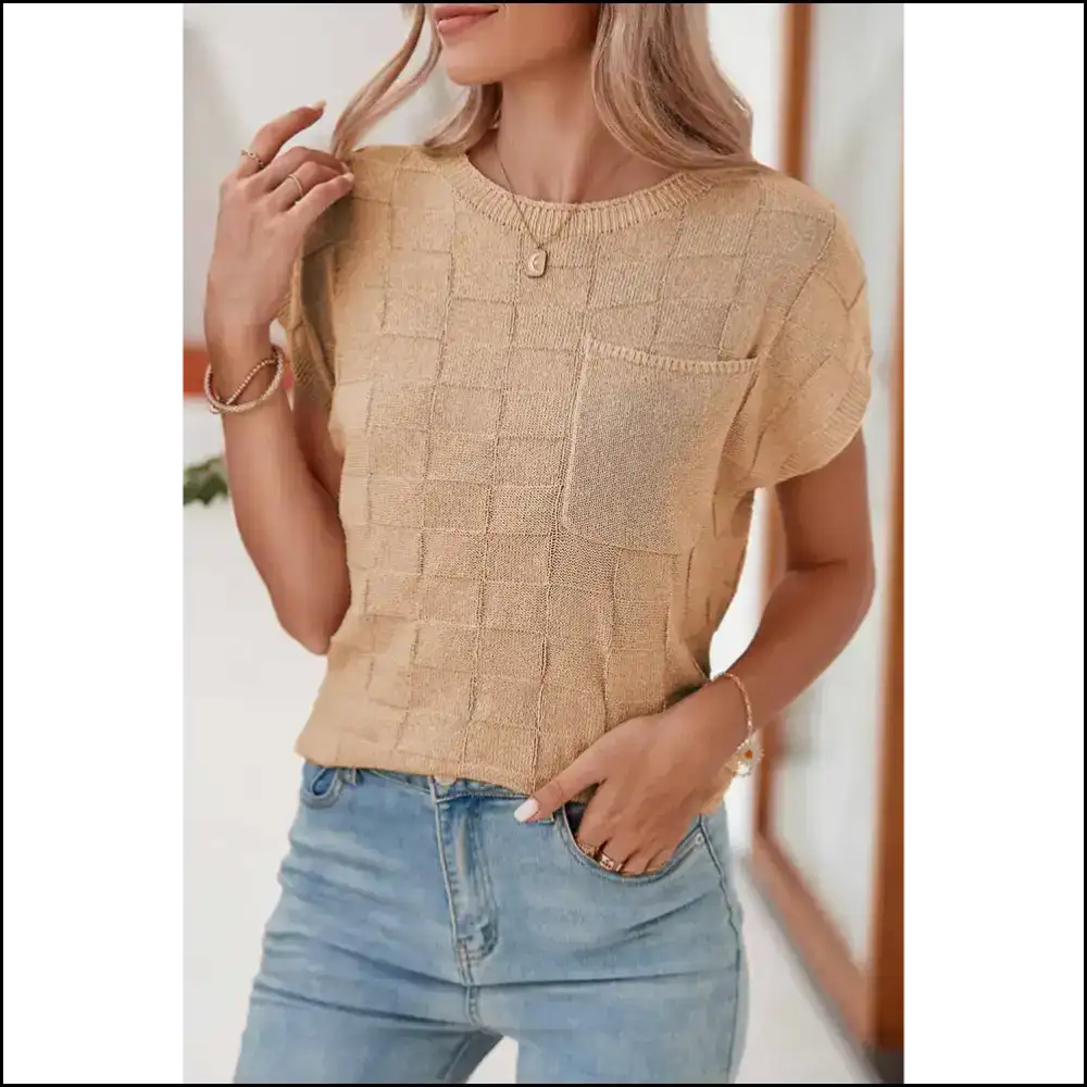 Black Lattice Textured Knit Baggy Top: Slay Queen! π Needful Things - Tops