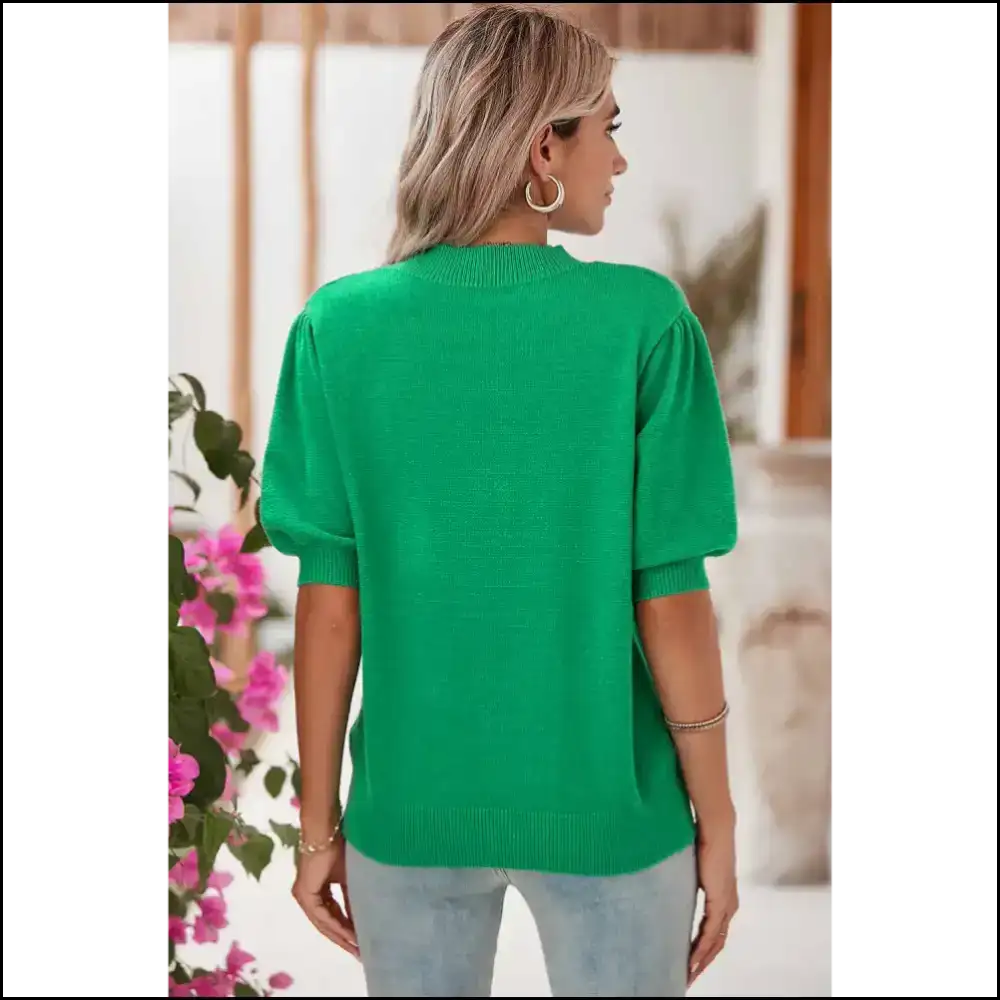 Groovy Green: your Bright Green Floral Ticket 🌼 to Fab! Needful Things - Knit Tops