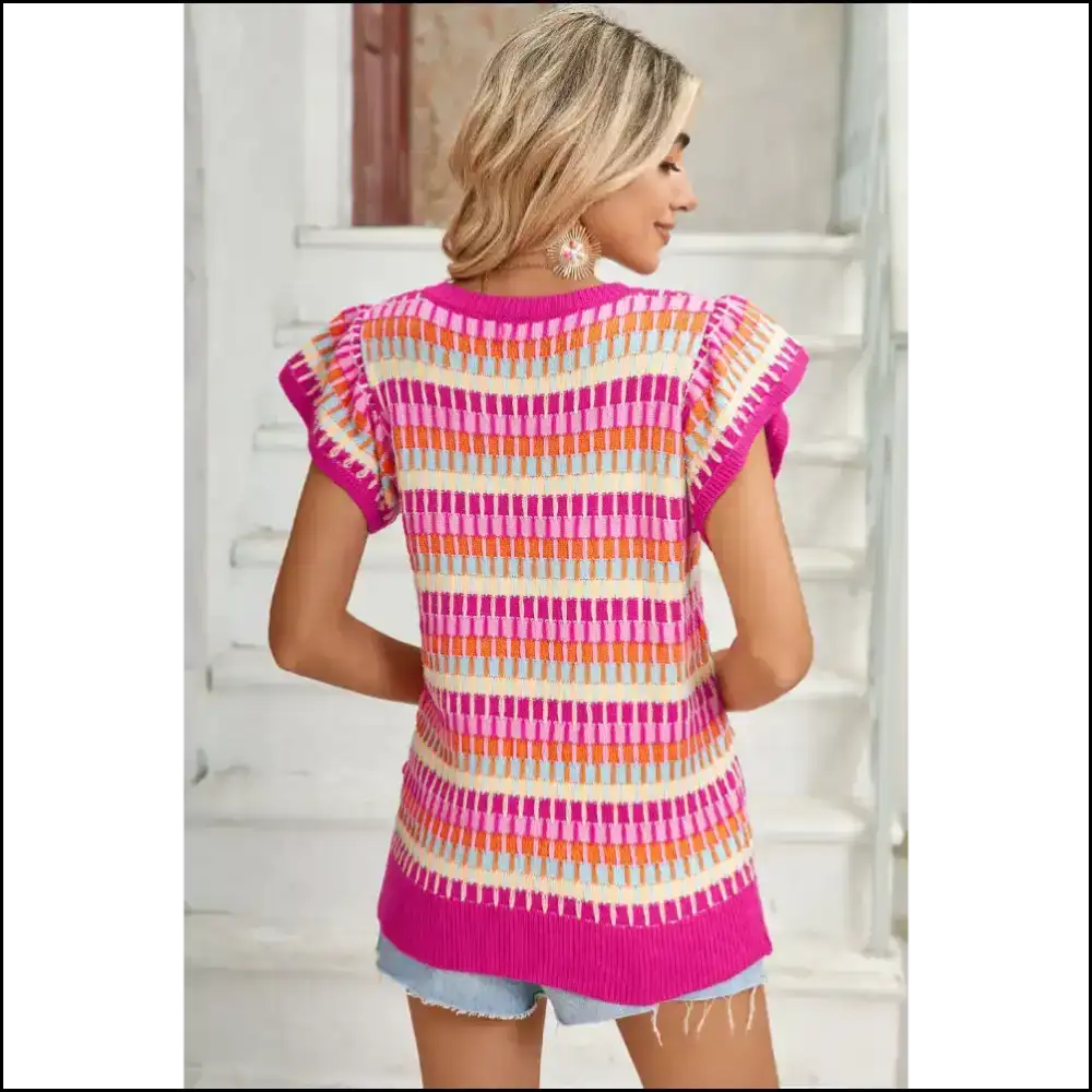 Chic Green Colorblock Top: Warning May Cause Extreme Envy π - Knit Tops