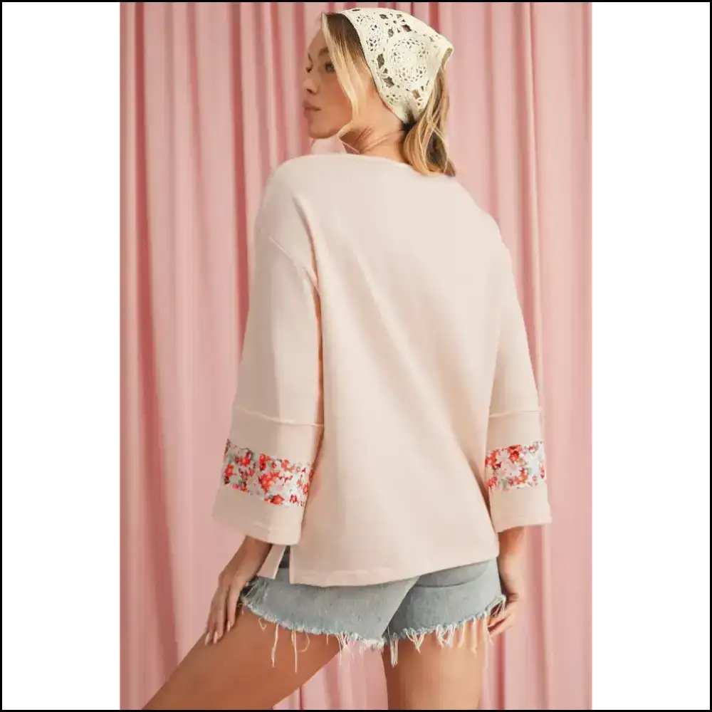 Beige Floral Patchwork: Finally a Top that Hides my Sins ๐ผ Needful Things - Long Sleeve Tops