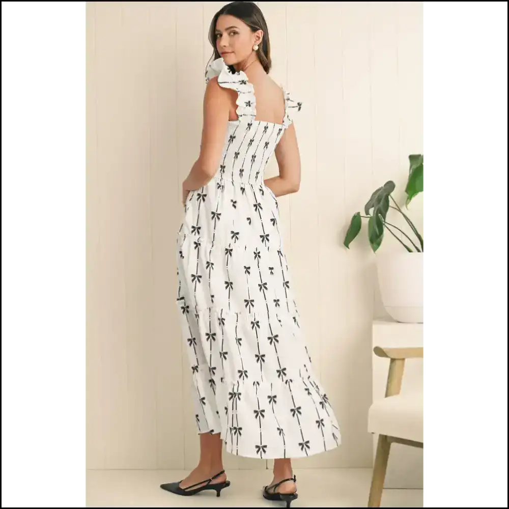 Black Bow Print Dress: Prepare for Tiful Disaster! 🖤 Needful Things Maxi Dresses