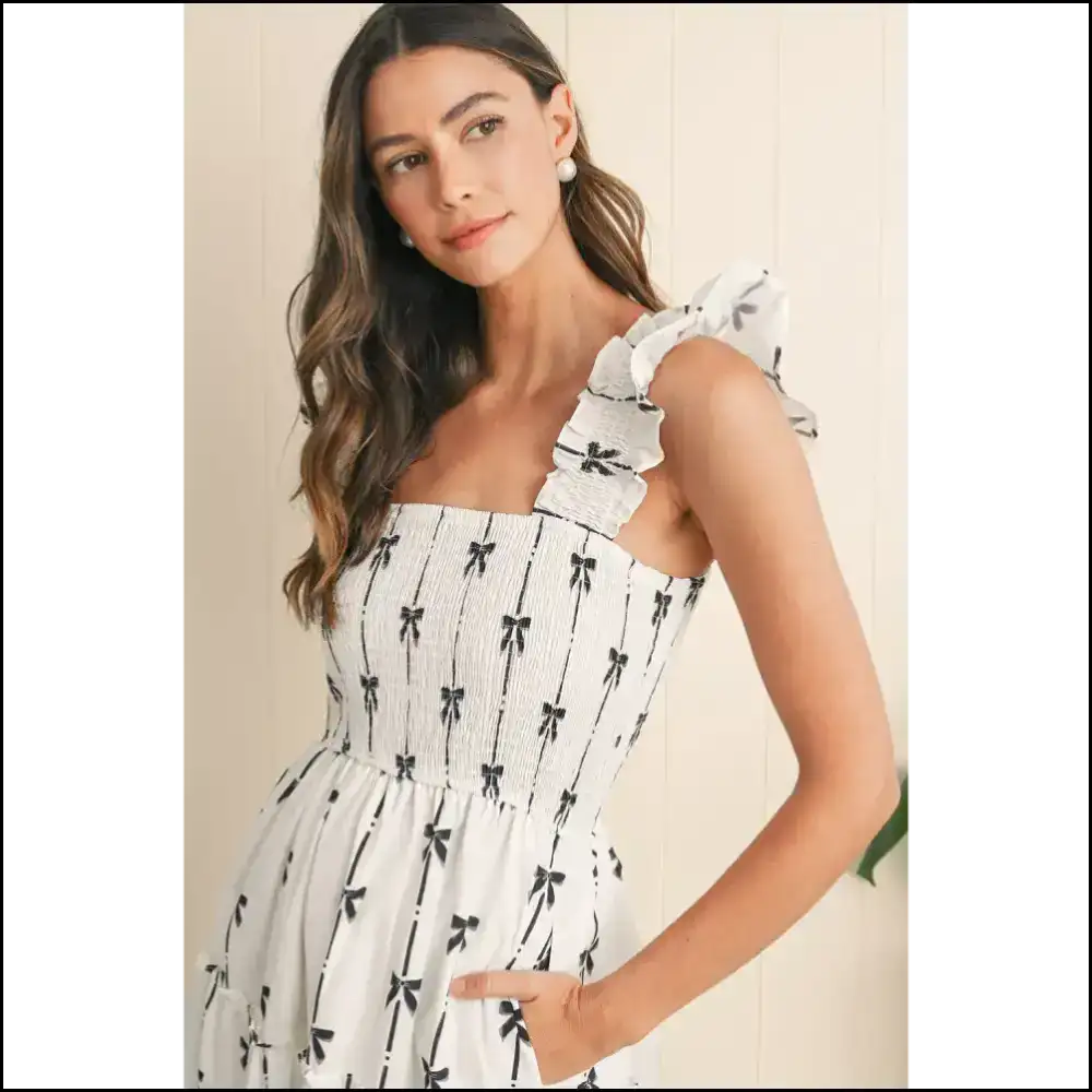 Black Bow Print Dress: Prepare for Tiful Disaster! 🖤 Needful Things Maxi Dresses