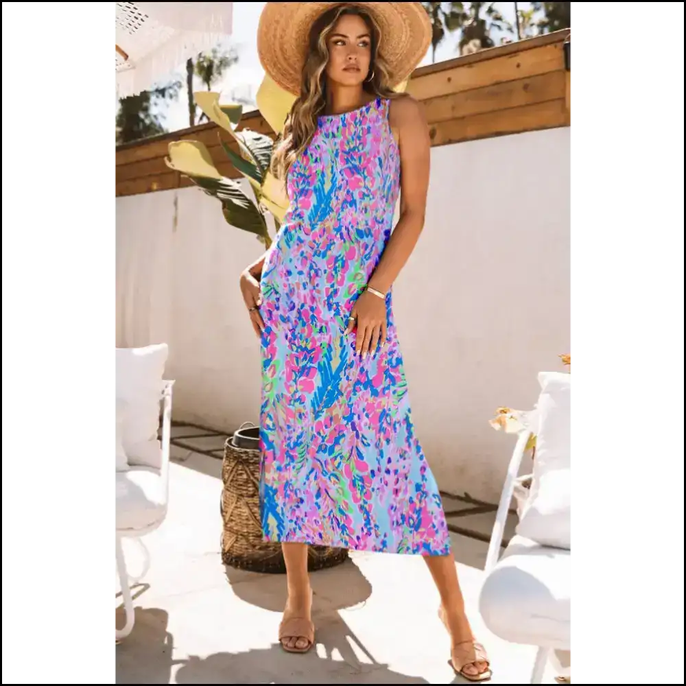 Needful Things: Purple Fluorescent Maxi Dress of Doom! π Sleeveless Perfection Dresses