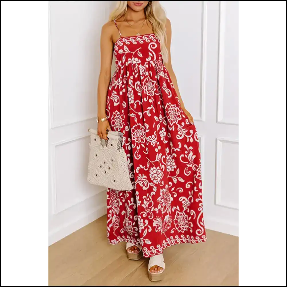 Needful Things: Red Floral Dress Prepare for Compliments π / s Maxi Dresses