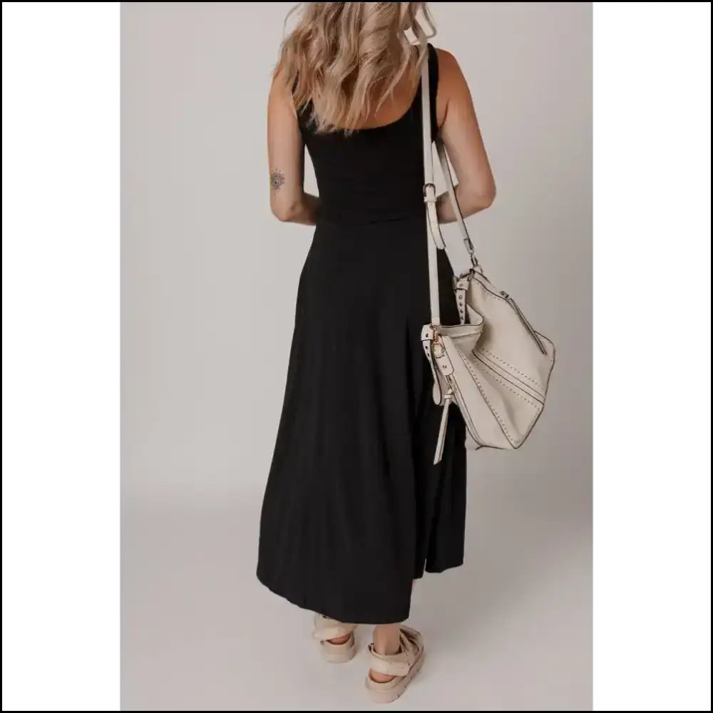 Needful Things: Chic Black Sleeveless Midi Dress Dangerously Flattering 🖤 Dresses