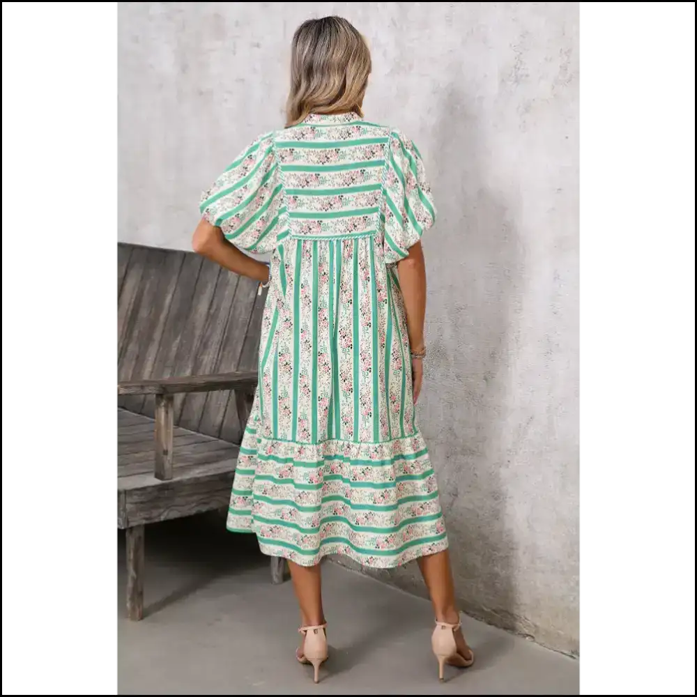 Floral Striped Tie Dress: Needful Things Fab! πππ Midi Dresses