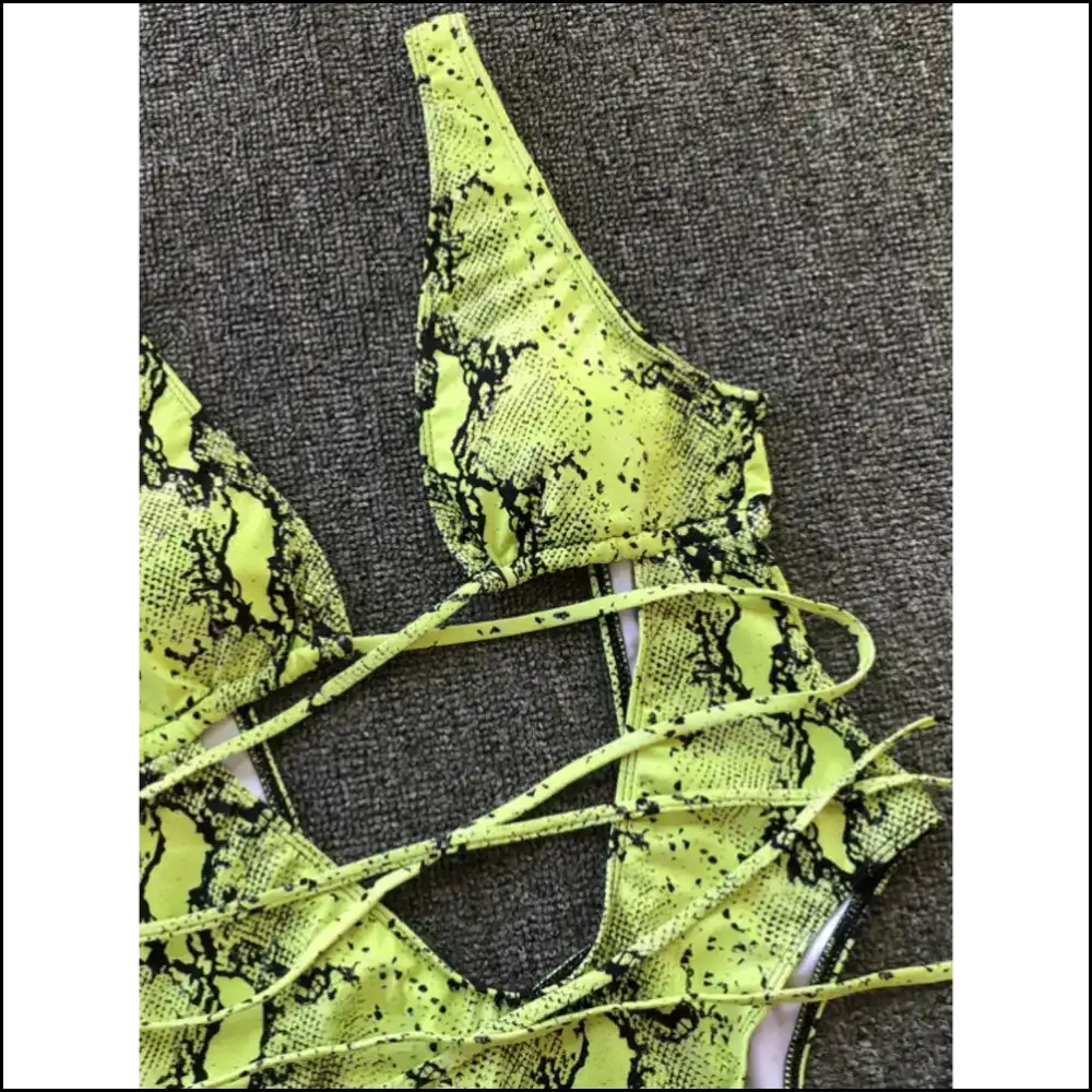 Dare to Bare: your Lace-up Backless Plunge Swim Bff Awaits! ππ©± - One-piece
