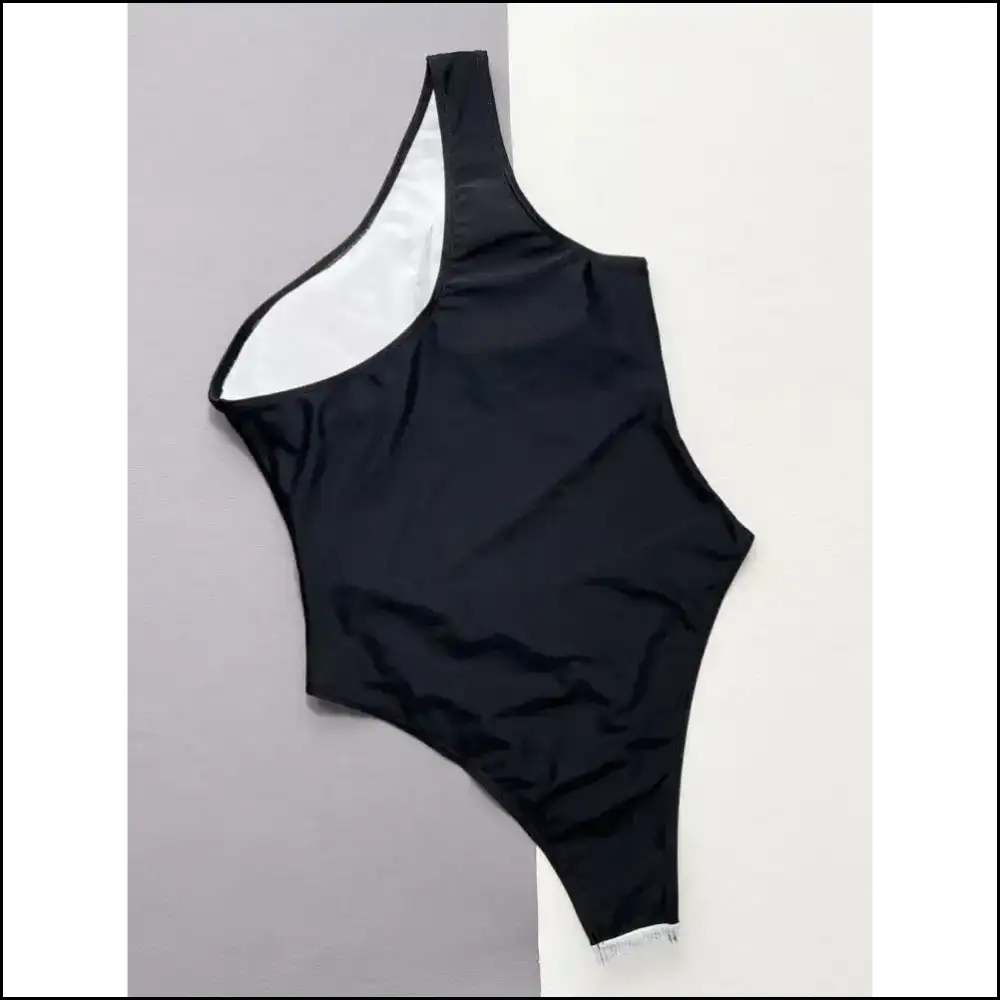 Dive Into Style with our Chic Contrast Panel Mermaid Swimsuit - One-piece