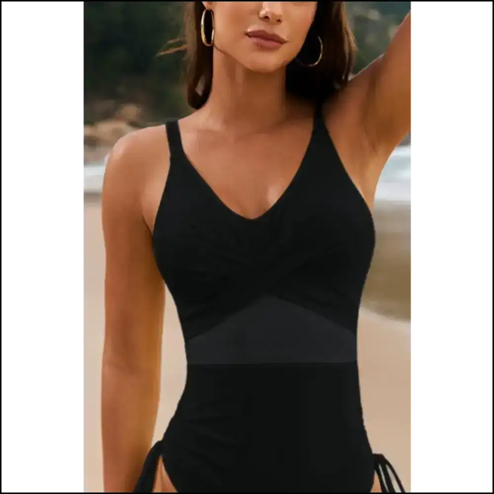 Dive Into Summer with our Chic Drawstring Ruched Magic! - One-piece