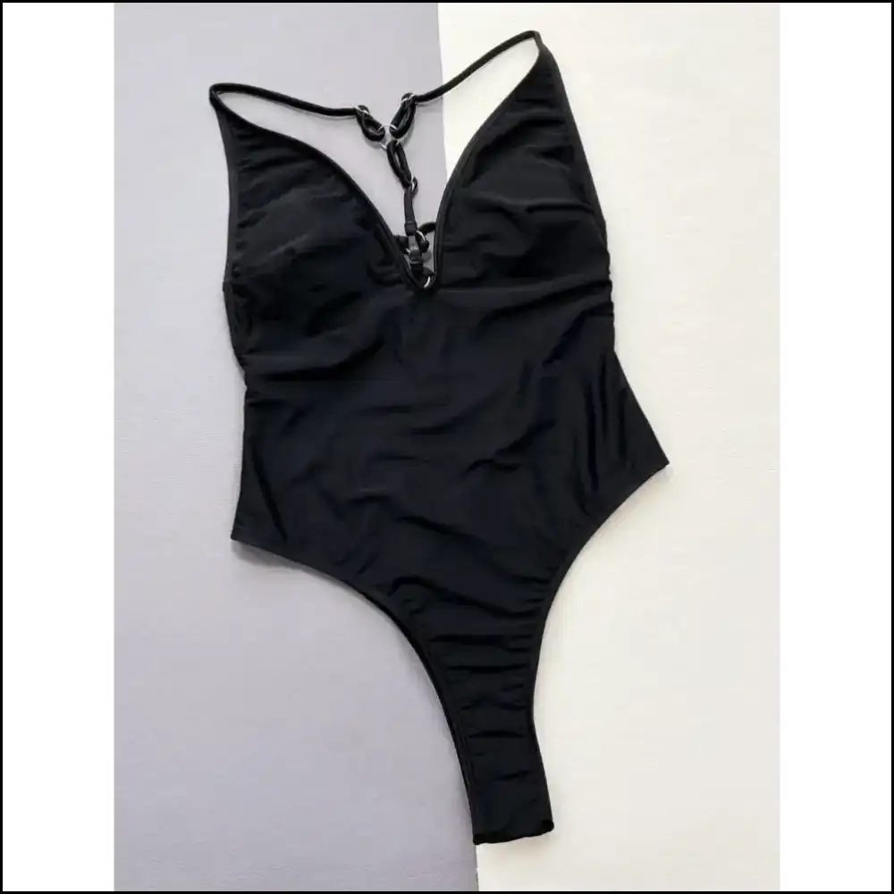 Plunge Cutout One-piece Swimwear
