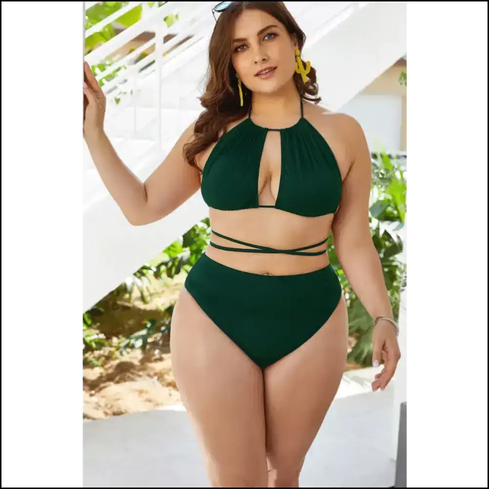 Beach Ready to Turn Heads: Rock the Cutout Tied Backless Bikini! ποΈπ - One-piece