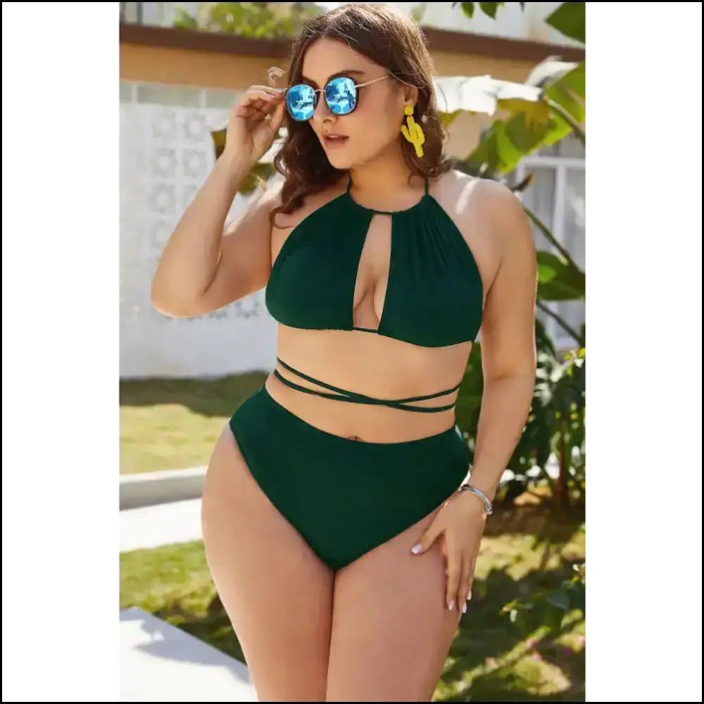 Beach Ready to Turn Heads: Rock the Cutout Tied Backless Bikini! ποΈπ - One-piece