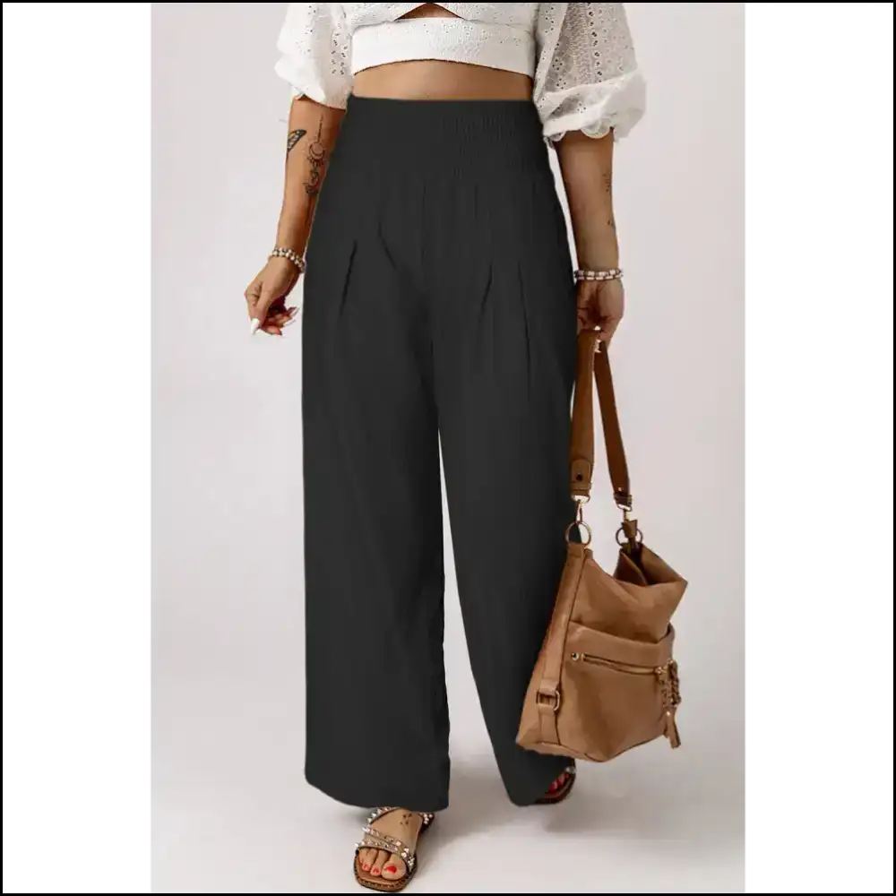 Khaki Pants: Wide Leg High Waist Zero Regrets! Needful Things π - Black / s - Pants