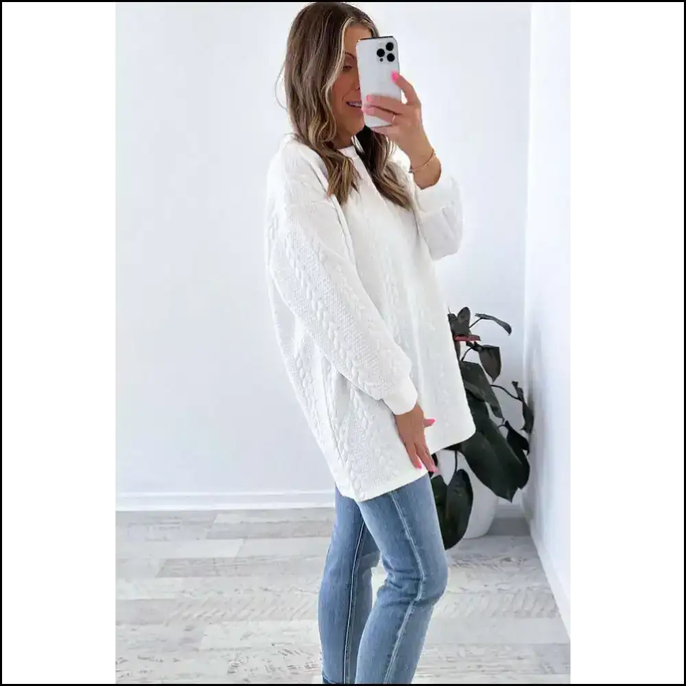 Chic White Top: Finally a Long Sleeve that Fits! π Needful Things Plus Size Tops