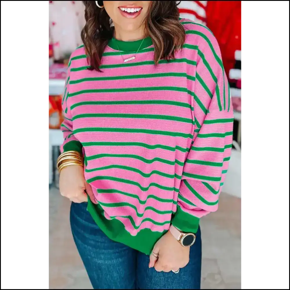 Flirty Pink Stripe: Needful Things’ Comfiest Hug 💖 / 1x Plus Size Tops