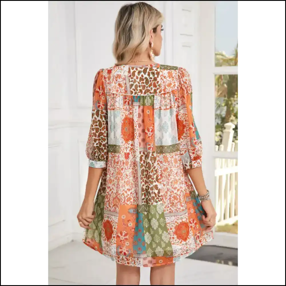 Orange Paisley Print Dress: Boho Chic Goddess Gone Wild! 🤪 Needful Things Short Dresses