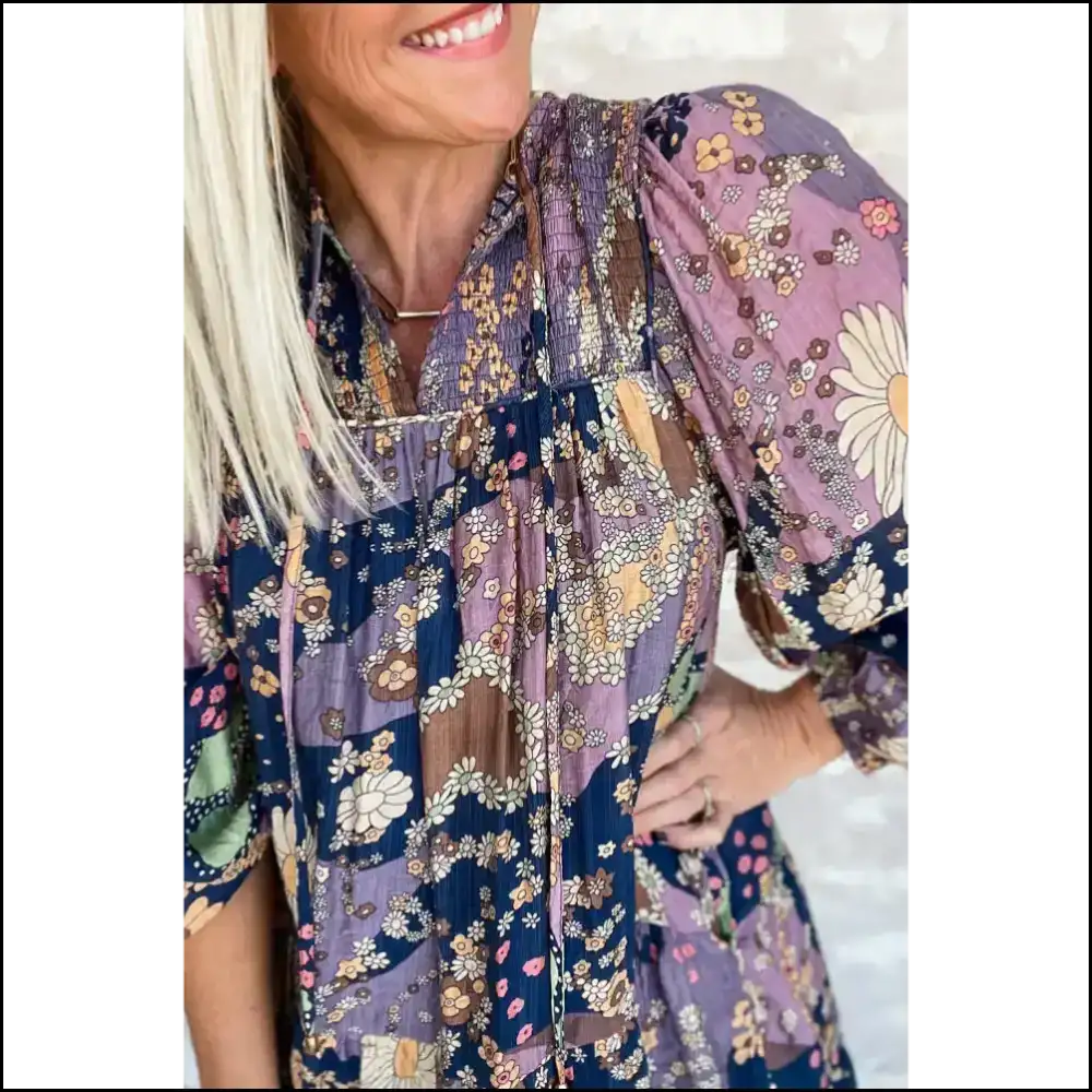 Purple Boho Floral Print: Dress so Good It’s Almost Illegal 😈 Short Dresses