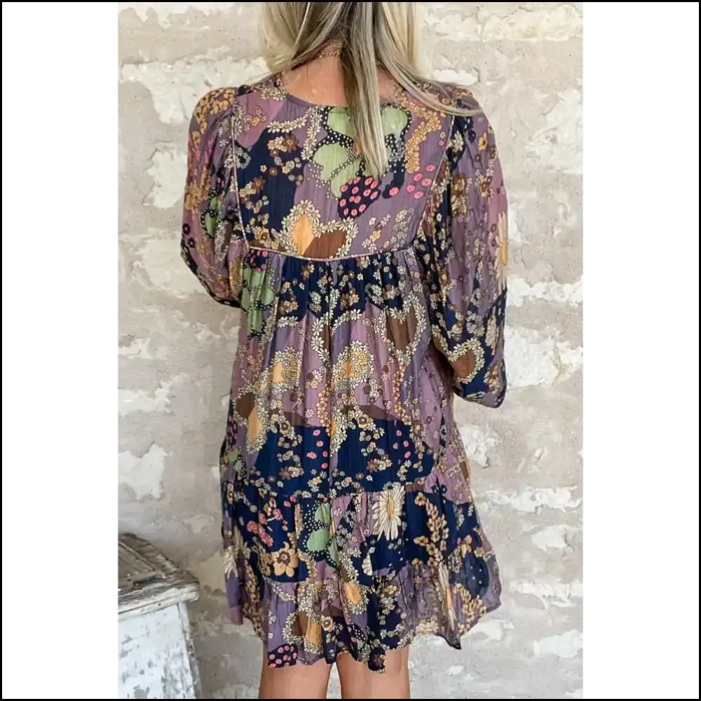 Purple Boho Floral Print: Dress so Good It’s Almost Illegal 😈 Short Dresses