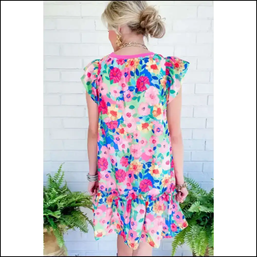 Floral Print Dress: Warning May Cause Spontaneous Dancing π Needful Things - Short Dresses