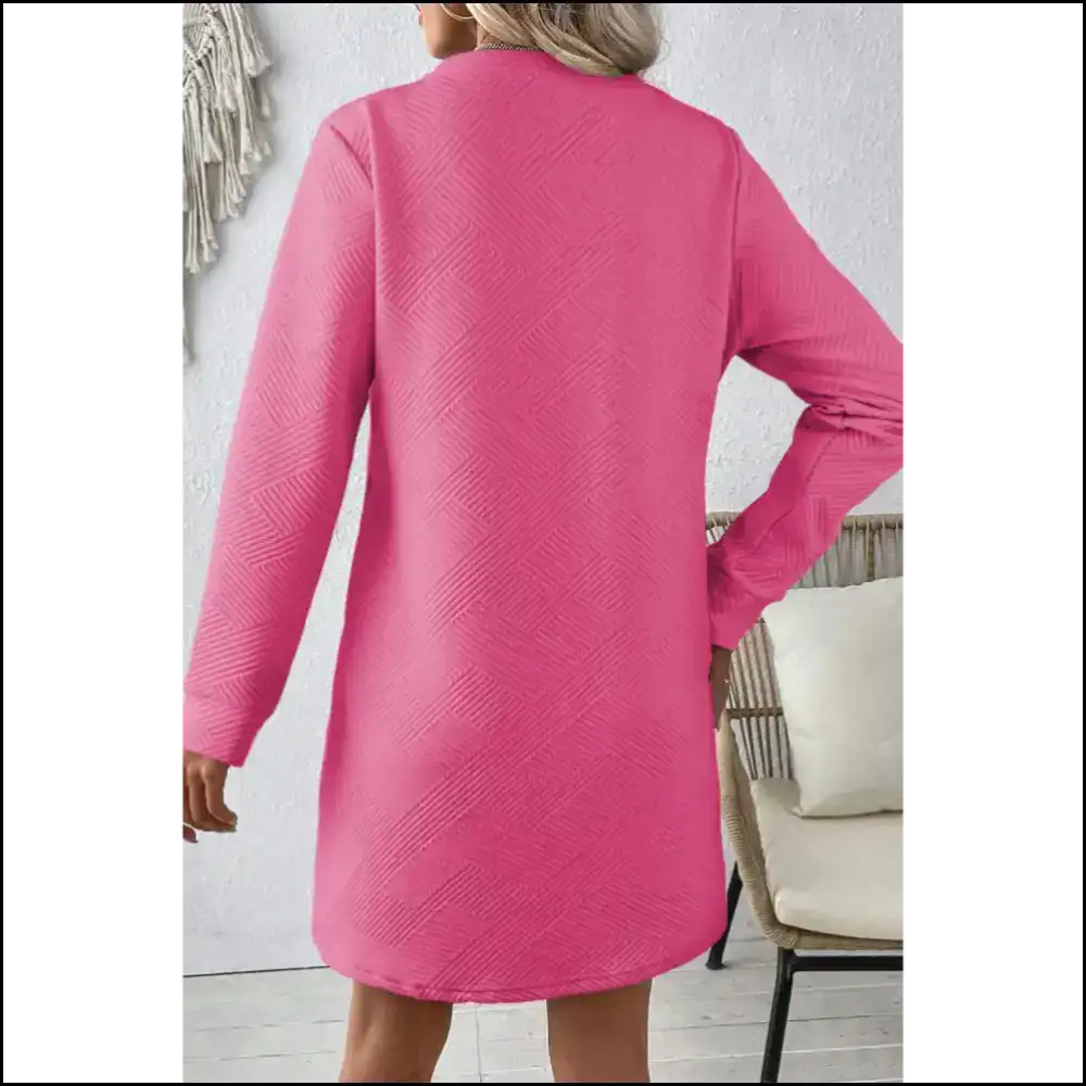 Gray Textured Long Sleeve: Dress to Impress (even your Ex) ๐ Needful Things Short Dresses