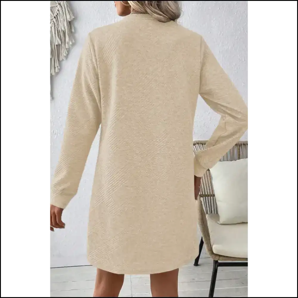 Gray Textured Long Sleeve: Dress to Impress (even your Ex) ๐ Needful Things Short Dresses