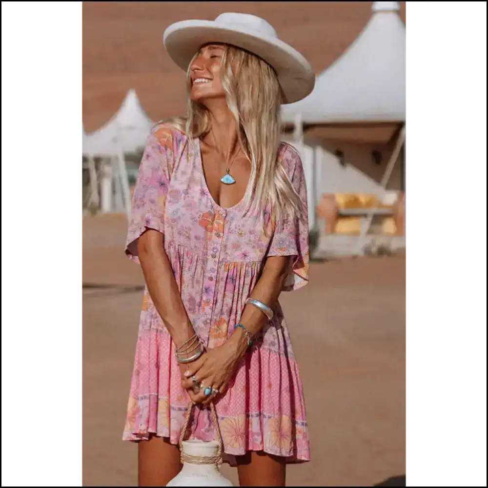 Hibiscus Ruffle Dress: Needful Things’ ?Oops I’m Hot’ Collection 🌺 Short Dresses