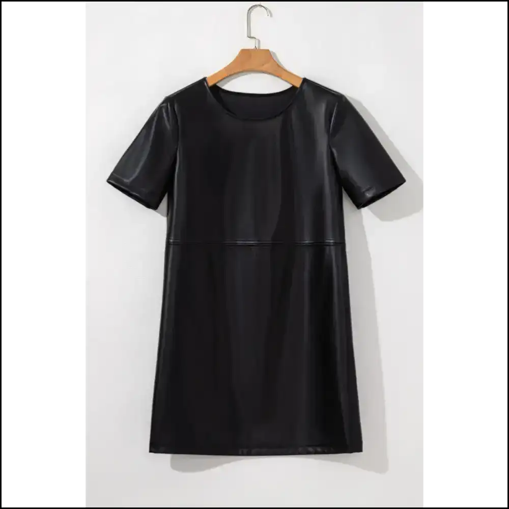 Black Faux Leather Mini Dress: so Chic it Hurts 🖤 Needful Things - Short Dresses