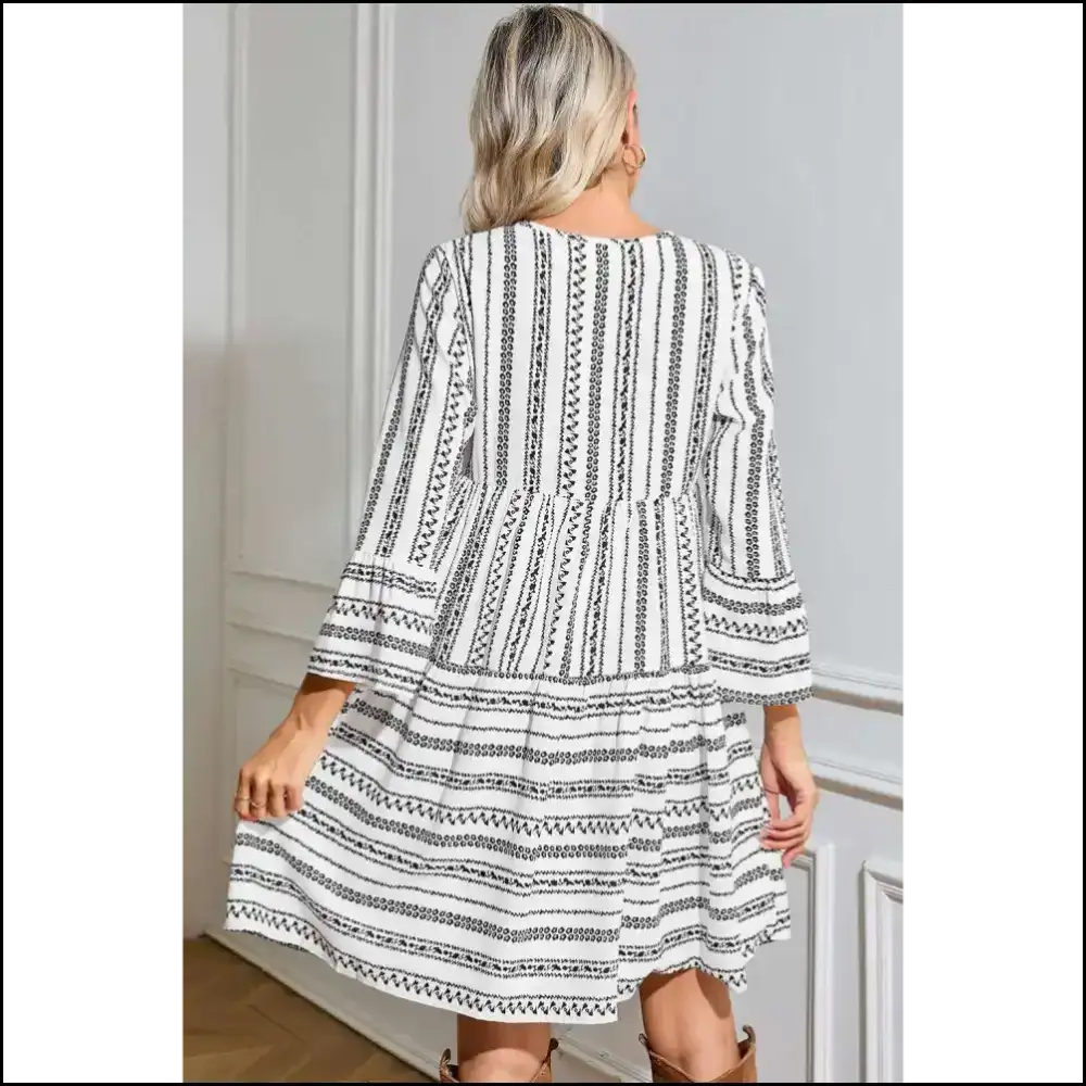 Needful Things: Black Striped Mini Dress Fringe Benefits! 🖤 Short Dresses