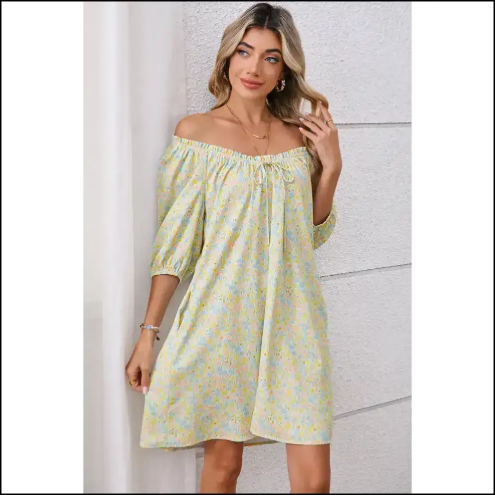 Needful Things: Chic Green Floral Mini Dress โ Warning: May Cause Excessive Compliments ๐ - Short Dresses