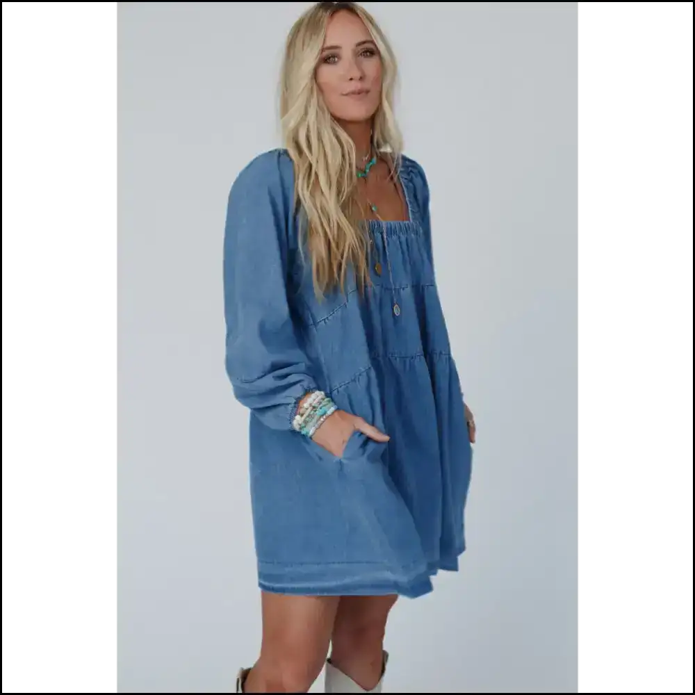Dusk Blue Mini Dress: so Loose Itβs Basically Legal Nudity π Short Dresses