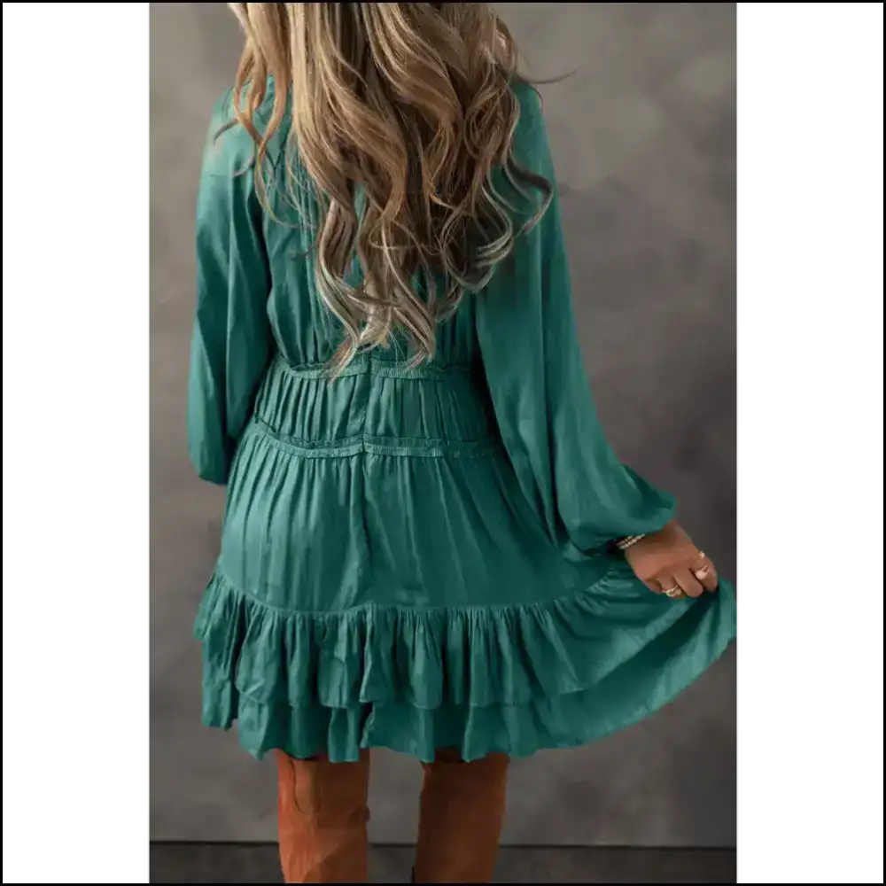 Mist Green Puff Sleeve Mini Dress: Slay in Needful Things! ππ Short Dresses