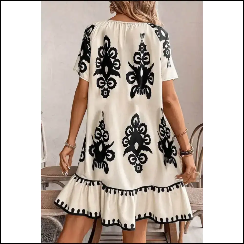 Needful Things: Ruffle Mini Dress ?Boho Sass Explosion 💥 Short Dresses