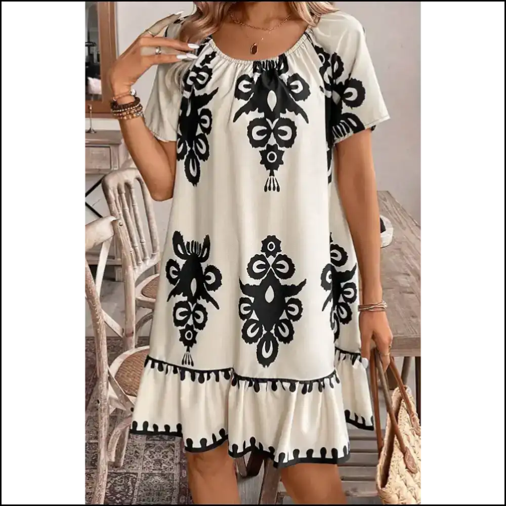 Needful Things: Ruffle Mini Dress ?Boho Sass Explosion 💥 Short Dresses