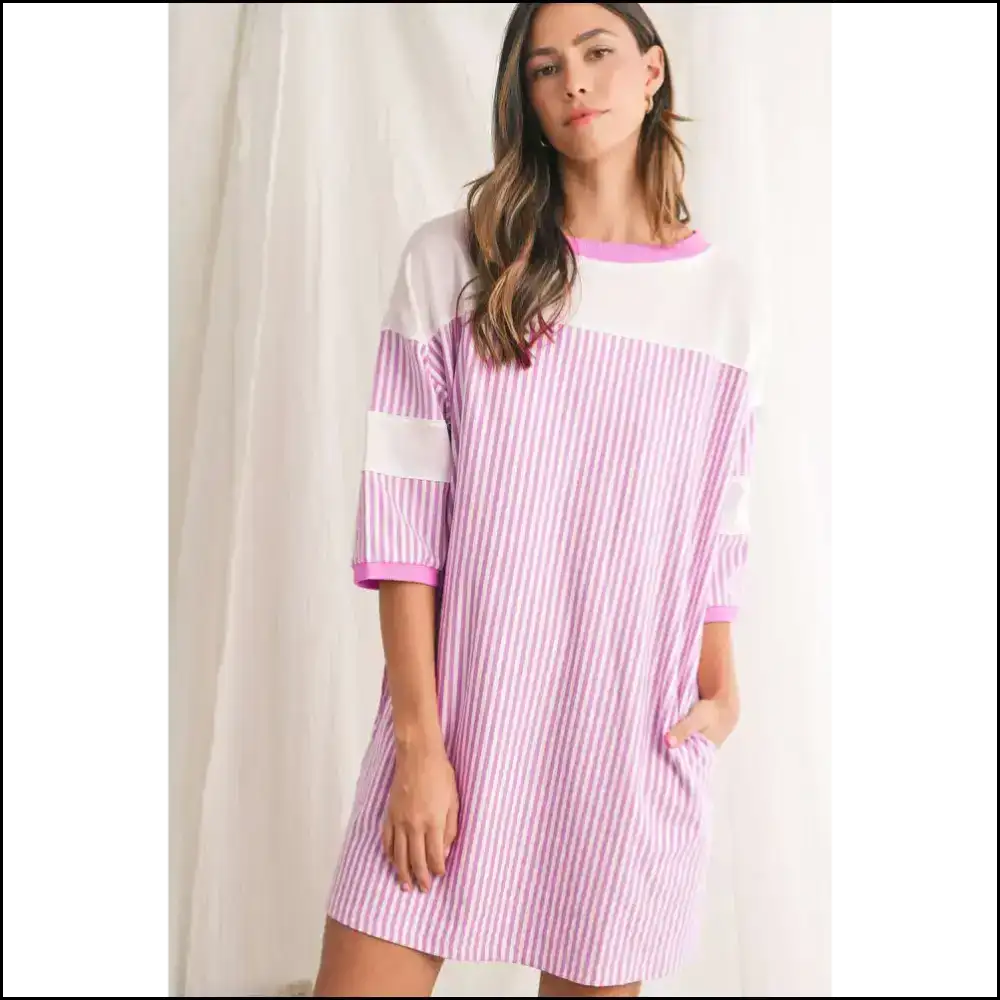 Phalaenopsis Striped Mini Dress: Cake Friendly Fashion! 🍰 Needful Things Short Dresses