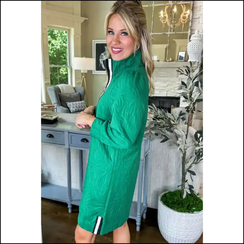Sea Green Jacquard Mini Dress: Sexy Needful Things Approved! ๐๐ - Short Dresses