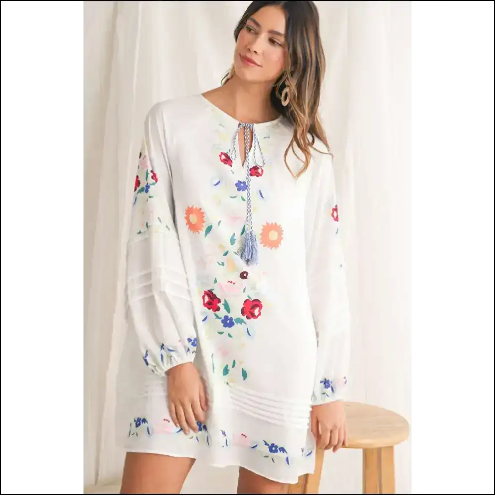 White Boho Floral Mini Dress: so Cute Itβs Practically Illegal π Short Dresses