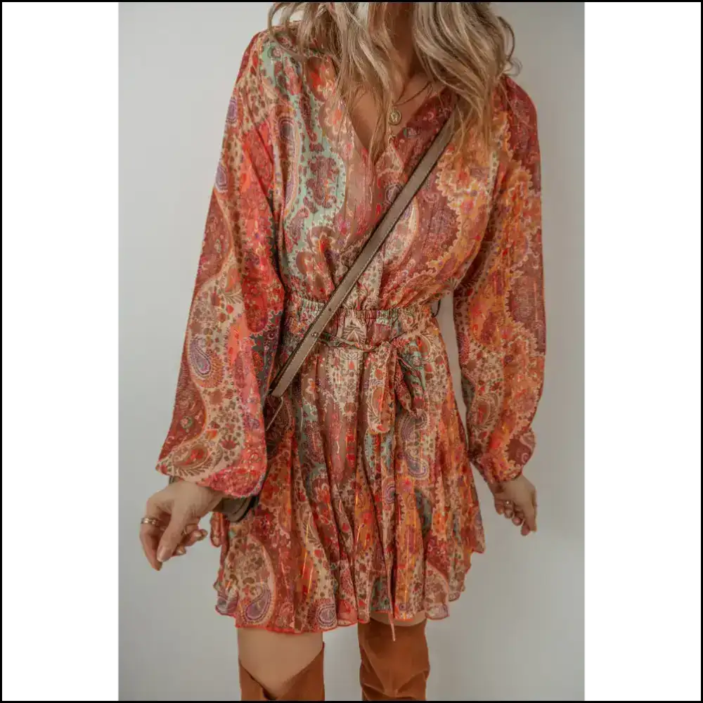 Orange Boho Paisley: Dress Like you Stole it from a Hippie πβοΈ Needful Things Short Dresses