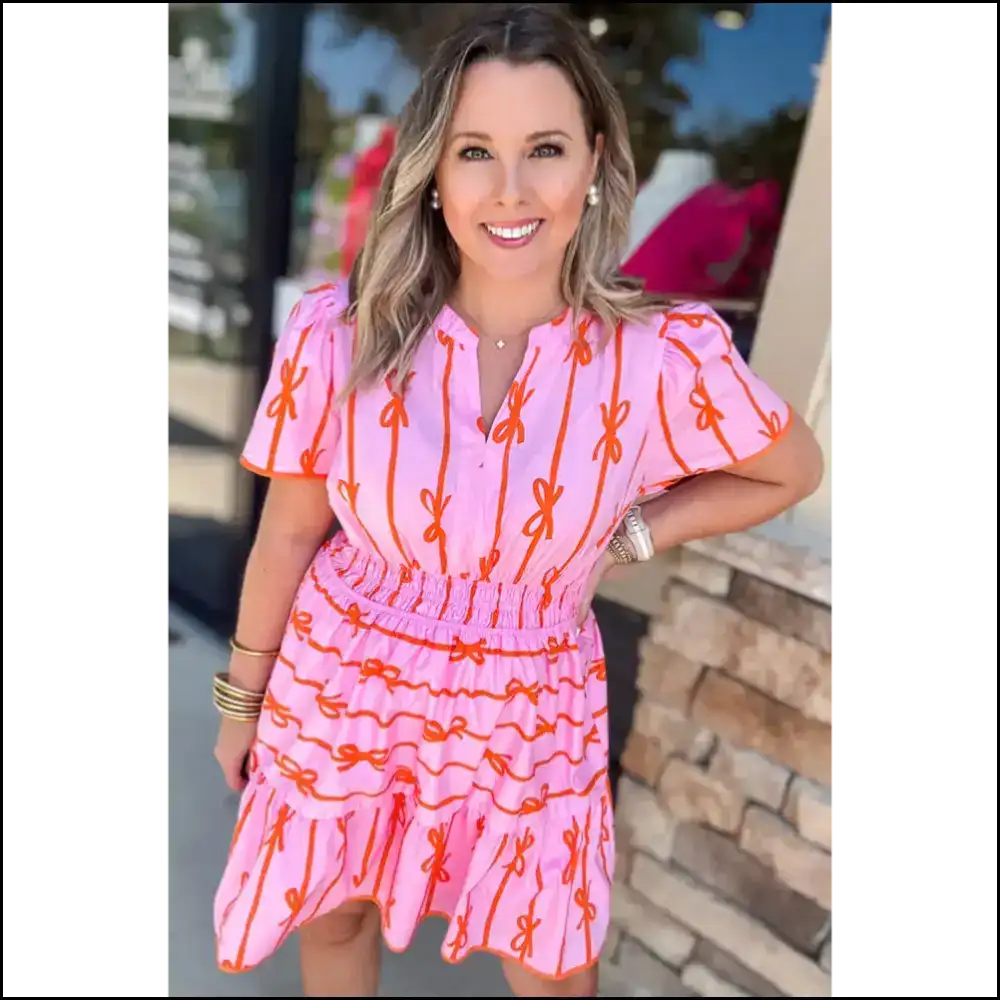 Rose Bow Ruffled Plus Size Dress: Finally a Dress that Fits my Fabulousness 🌹! - Short Dresses