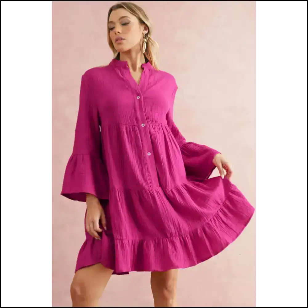 Rose Crinkled Tiered Dress: so Cute it Hurts ๐น Needful Things Short Dresses