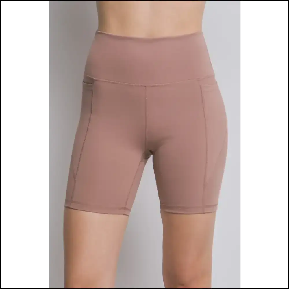 Love Tree High Waist Seam Detail Active Shorts
