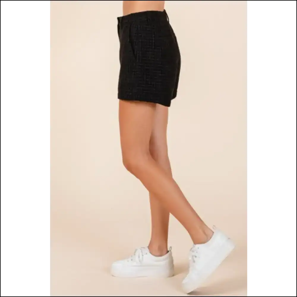 Tweed Chic Classic Shorts with Side Pockets