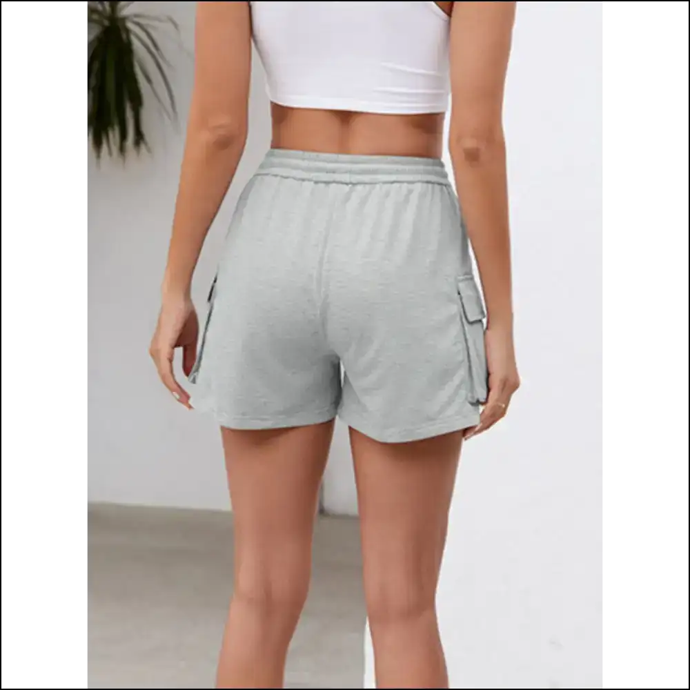 Chic Drawstring Elastic Waist Shorts with Pockets